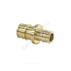 Муфта для PE-X труб радиальная латунь Дн 32х25 переходная РОС