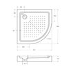 Cezares TRAY-A-R-85-550-15-W АКРИЛОВЫЙ ПОДДОН