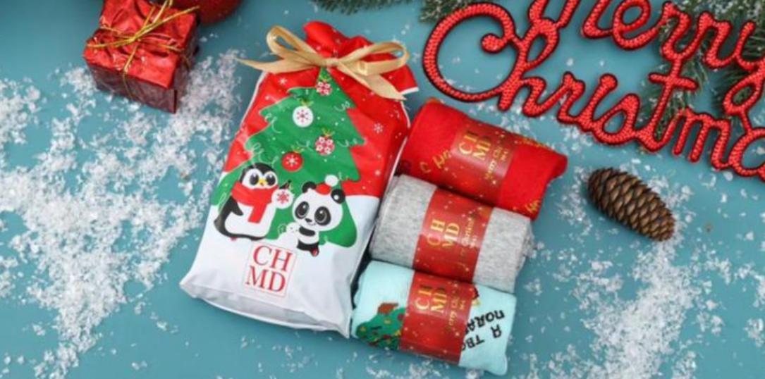 Носочки 3 шт в новогодней упаковке панда (36-41)