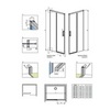 Дверь душевая в нишу раздвижная левая 111,2х200,5 см Radaway IDea DWJ 387015-01-01L