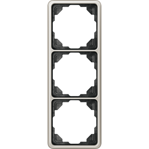 Рамка на 3 поста. Цвет Платина. JUNG CD 500. CD583PT