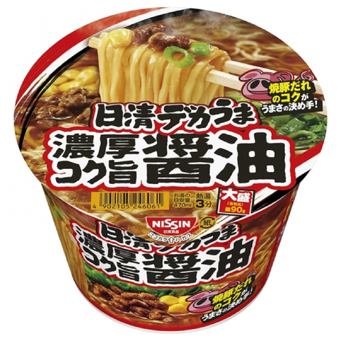 Лапша со вкусом мясного подлива с соевым соусом Nissin, 116 гр