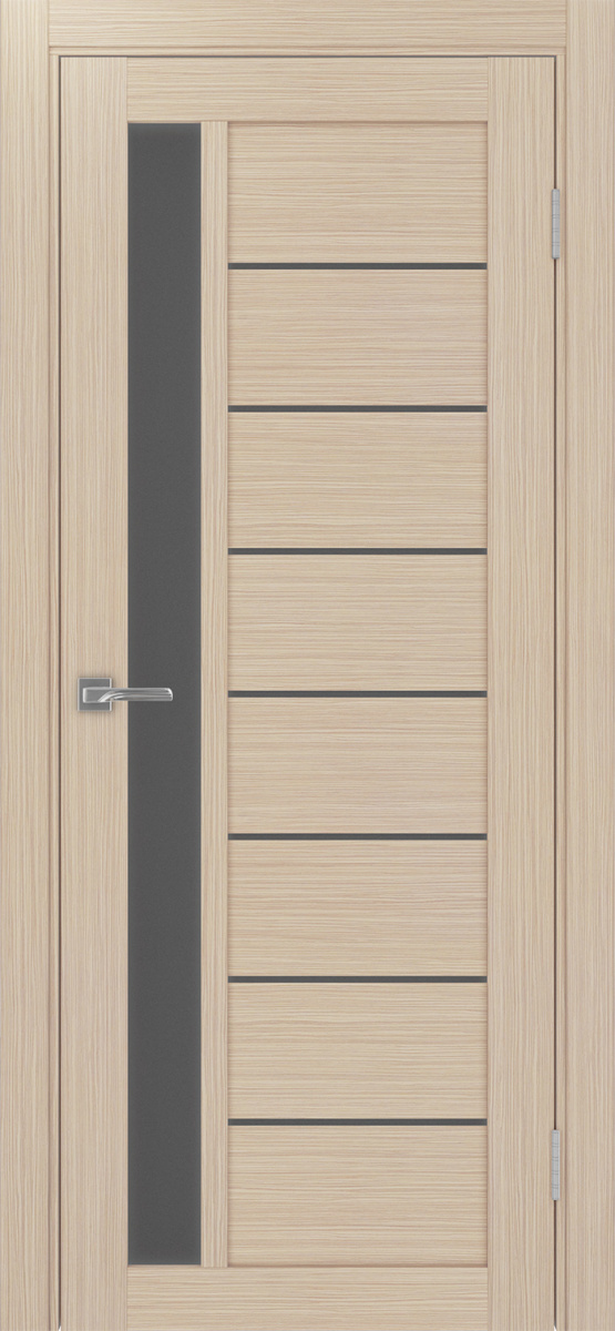 Дверь межкомнатная Оптима Порте Турин 554.21, цвет беленый дуб, экошпон, стекло графит