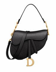 Сумка Dior Saddle с ремнем черный