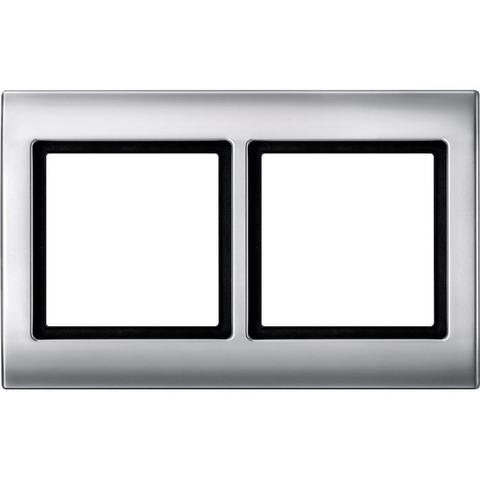 Рамка на 2 поста. Цвет Алюминий. Merten Aquadesign. MTN400260
