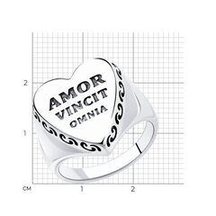 95010148 - Кольцо из серебра 925 пр AMOR VINCIT OMNIA -любовь побеждает все