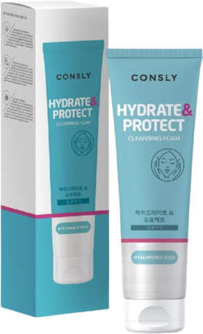 Consly Foam Пенка для умывания увлажняющая с гиалуроновой кислотой Hyaluronic Acid Cleansing Foam Hydrate&Protect