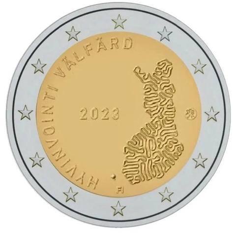 2 евро Финляндия 2023 г социальная медицинская служба