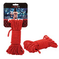 Красная мягкая веревка для бондажа BDSM Rope 32.75 - 10 м. - 