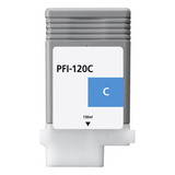 Совместимый картридж PFI-120C для Canon imagePROGRAF TM-200, TM-205, TM-300, TM-305, TM-250, TM-250, TM-350, TM-355 Cyan AQUAMARINE (Совместимый)