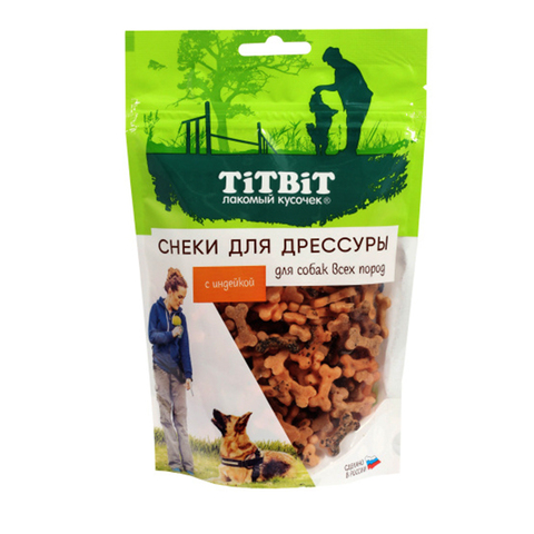 Лакомства TiTBiT Снеки для дрессуры с индейкой, для собак всех пород, 100 г