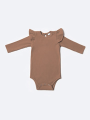 Боди лапша с длинным рукавом и крылышками, Кофе