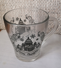 Кружка стекло 250 мл Грация. Виды Петербурга. Три вида