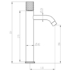 Boheme 122-GM.3 Смеситель STICK для умыв. выс. GUN METAL LINEA_Комплект