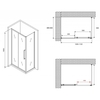 Abber Schwarzer Diamant AG30110H-S50 Душевой уголок, 110x50x195