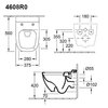 Villeroy&Boch 4608R0R1 Унитаз, Villeroy&Boch, Antheus, безободковый (с открытым смывным краем), тип установки-подвесной, ширина, мм-375, глубина, мм-560, высота, мм-350, форма чаши-прямоугольная, выпуск-горизонтальный, без декора, материал-керамика,