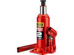 STAYER RED FORCE, 2 т, 181 - 345 мм, бутылочный гидравлический домкрат, Professional (43160-2)