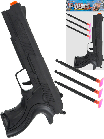 Пистолет с пулями-присосками (24х2,8х13 см) (3 пули, в пакете)