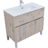 Aquanet 303912 Компл.2 - Тумба Алвита new 90 напольная 1 ящ., 2 дв. цв.дуб веллингтон белый (303912)