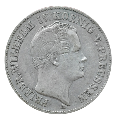 Талер 1851 год. Пруссия. ( А ). Фридрих Вильгельм. Серебро. XF