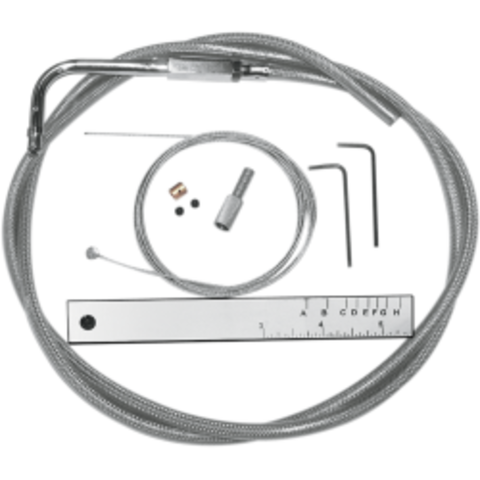 393524 Трос газа для Harley Davidson MAGNUM BYO Stainless Throttle 96+ Smooth 45 Fitting