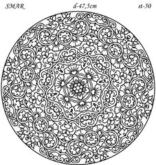 Эскиз для росписи, Круг диаметр-47,5см, SMAR-st-50