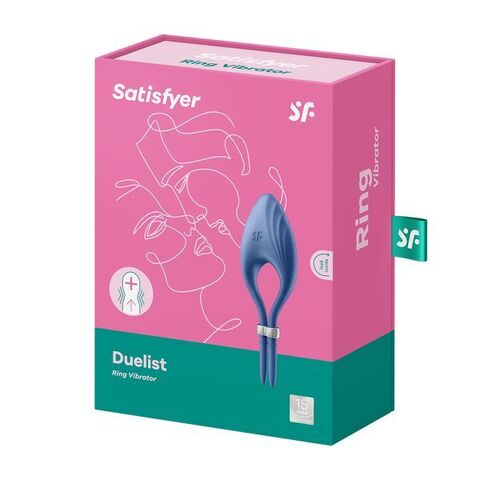 Satisfyer Duelist Эрекционное кольцо (Лассо) с вибрацией Синий