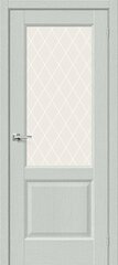 Дверь Неоклассик-33 / Цвет Grey Wood / Стекло White Сrystal / Двери Браво