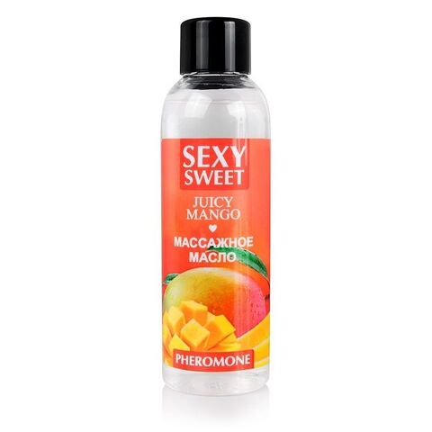 Массажное масло Sexy Sweet Juicy Mango с феромонами и ароматом манго - 75 мл. - Биоритм Серия Sexy Sweet LB-16133