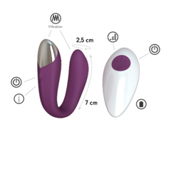 Вибратор для пар Le Frivoleс Fera Infinite, с пультом ДУ, фиолетовый
