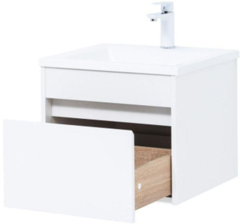 Aquanet 236915 Тумба Токио 48 подвесная 1 ящик цвет белый глянец (236915)