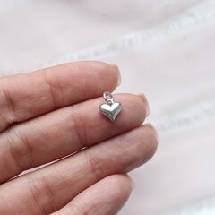 Подвеска Сердце 8 мм, родий П252