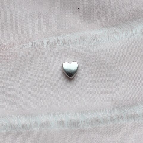 Подвеска спейсер Сердце 8 мм, родий, П285