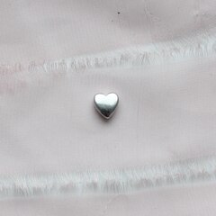 Подвеска спейсер Сердце 8 мм, родий, П285