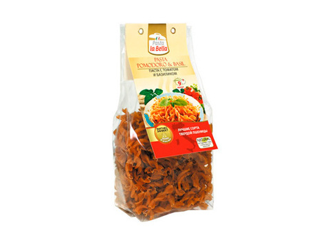 Макароны с томатом и базиликом Pasta la Bella, 250г