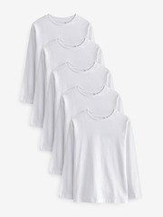 Лонгслив для мальчика Next 333-292, 5 шт., Белый