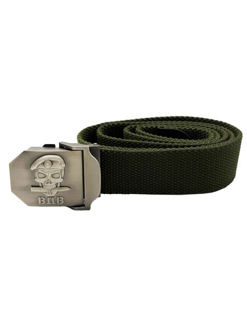Ремень тактический брючный ВДВ череп (олива)