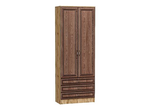 Шкаф двухстворчатый Стиль ШК-803 с ящиками Brown Dreamline Дуб Вотан