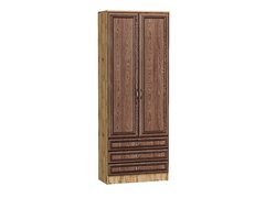 Шкаф двухстворчатый Стиль ШК-803 с ящиками Brown Dreamline Дуб Вотан
