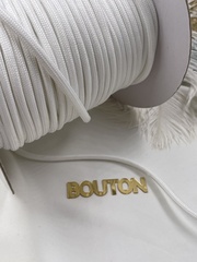 Шнур круглый белый метражом 5 мм