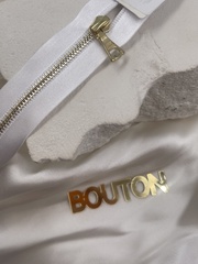 Молния металл Riri, на атласной тесьме, 4 мм, цвет 2101, белый