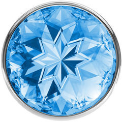 Анальная пробка Lola Toys Diamond Sparkle Small серебро_голубой