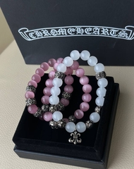 Браслет из агат c подвеской лилия style CHROME HEARTS