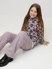 джемпер  для девочки  КР 302869/сиреневый 3304 Н091 к621
