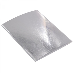 Тетрадь 48л., А5, клетка, Alingar "Silver Croco metallic", скрепка, дизайнерский картон, тиснение, блок офсет, 100% белизна