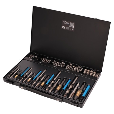 Набор для восстановления резьбы VC87 М5-М12 130пр V-Coil Machine Volkel 04087