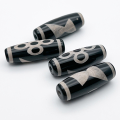 "Дзи" Ключ и Молния, размер около 30*10 мм, цена за 1 шт