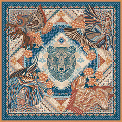 Платок «Хозяин Тайги»