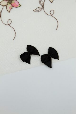 Бантик пришивной черный 2 см, 3 см