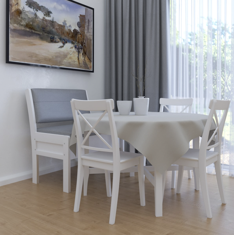 Кухонный диван Этюд облегченный прямой с ящиком 940 эмаль белая